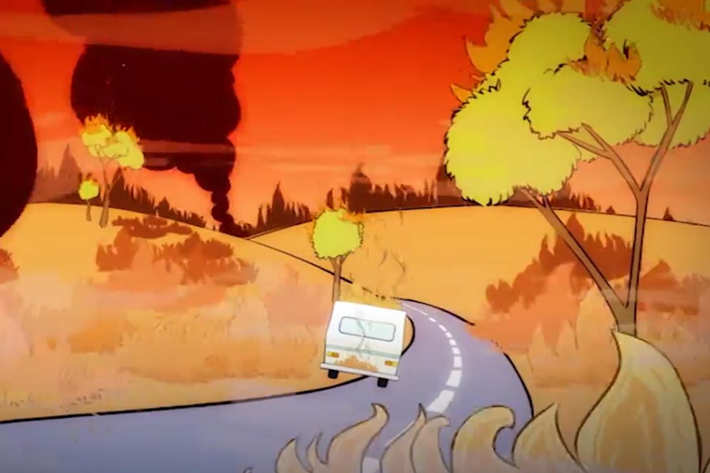 (Animation, script, design) Community service announcement for road safety